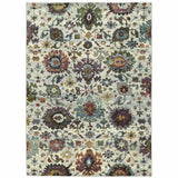 2' X 3' Purple and Gray Oriental Power Loom Area Rug - Homeroots - Flyclothing LLC