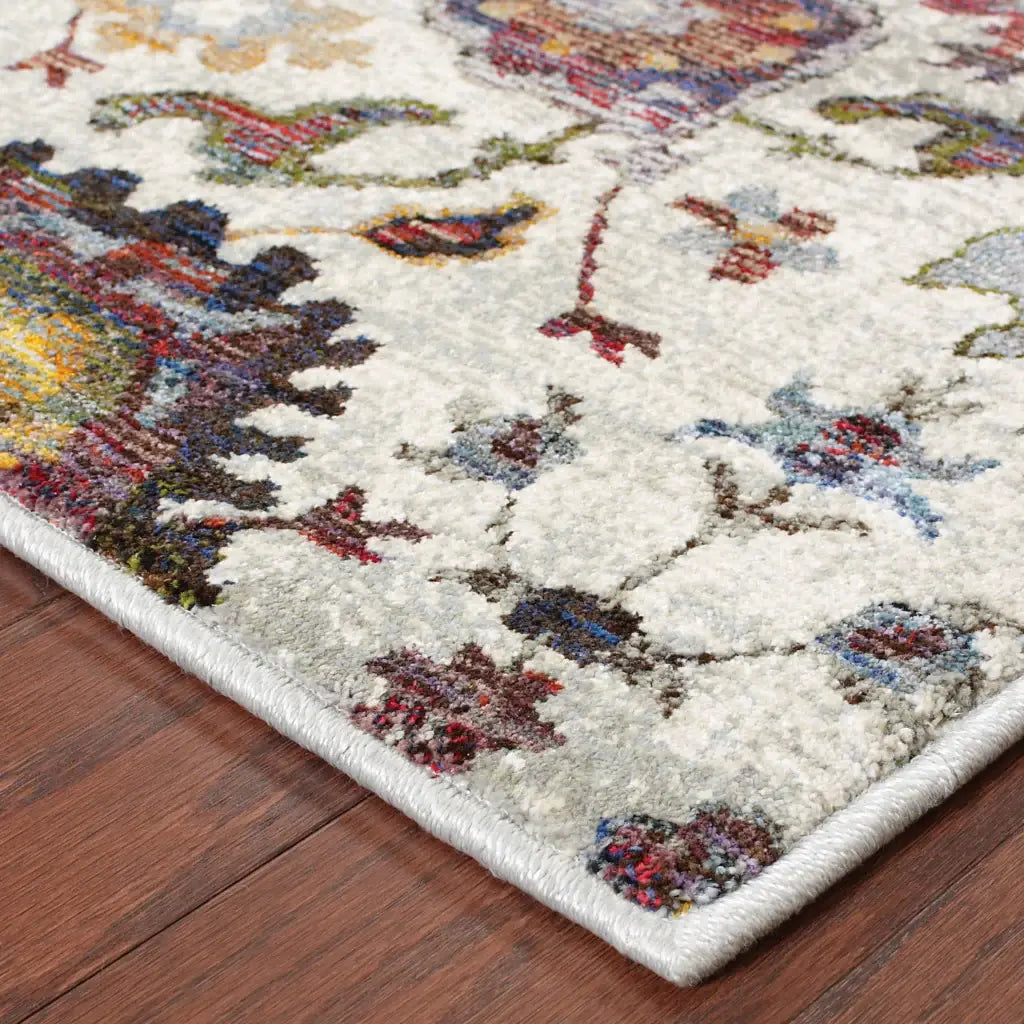 2' X 3' Purple and Gray Oriental Power Loom Area Rug - Homeroots - Flyclothing LLC