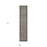 12' Runner Blue Red Green and Gold Oriental Power Loom Runner Rug - Homeroots - Flyclothing LLC