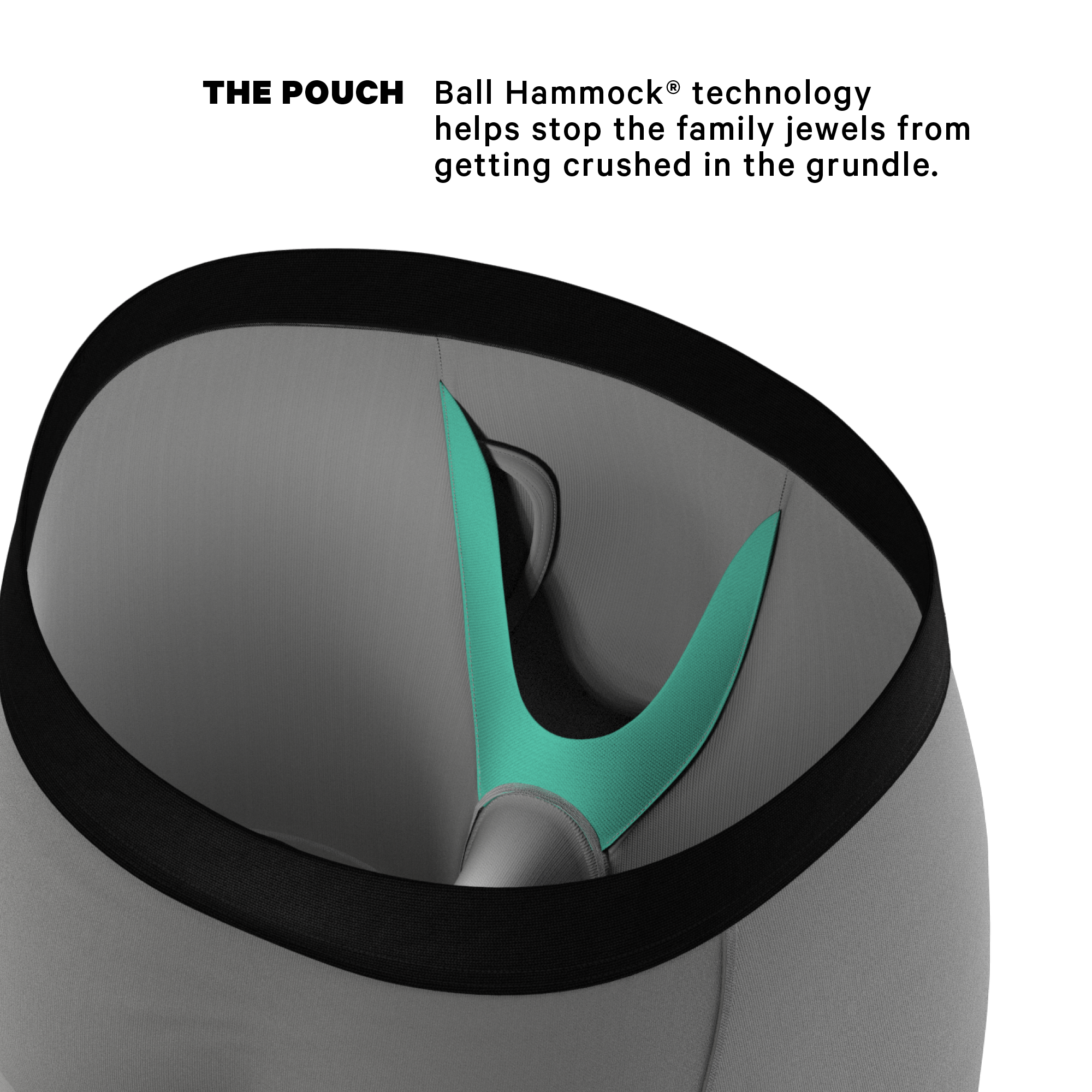The 50 Shades | Grey Ball Hammock® Boxer - Long Leg
