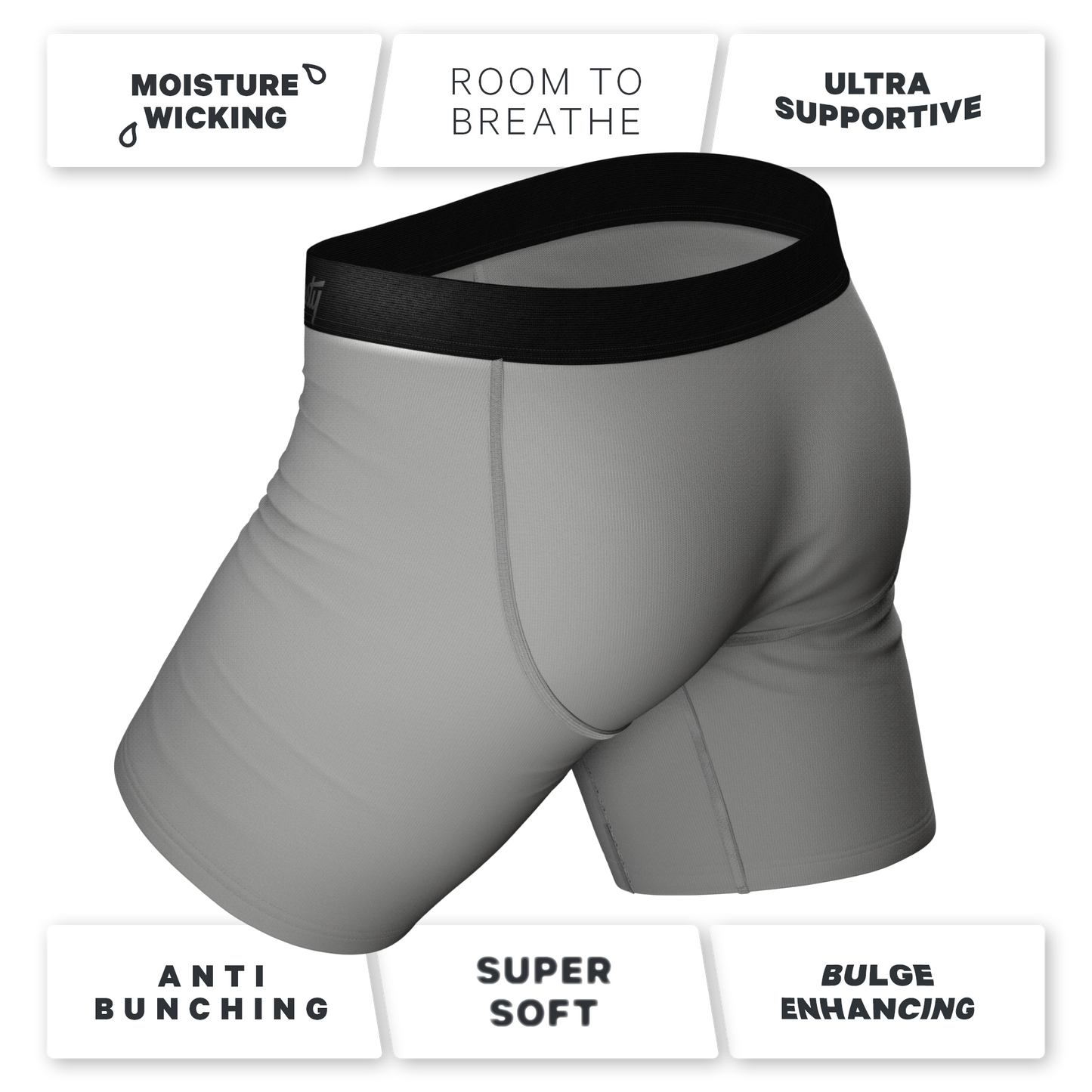 The 50 Shades | Grey Ball Hammock® Boxer - Long Leg
