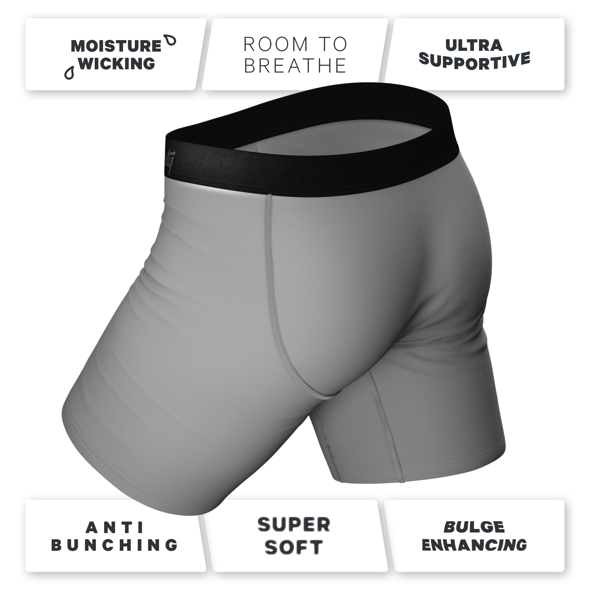 The 50 Shades | Grey Ball Hammock® Boxer - Long Leg