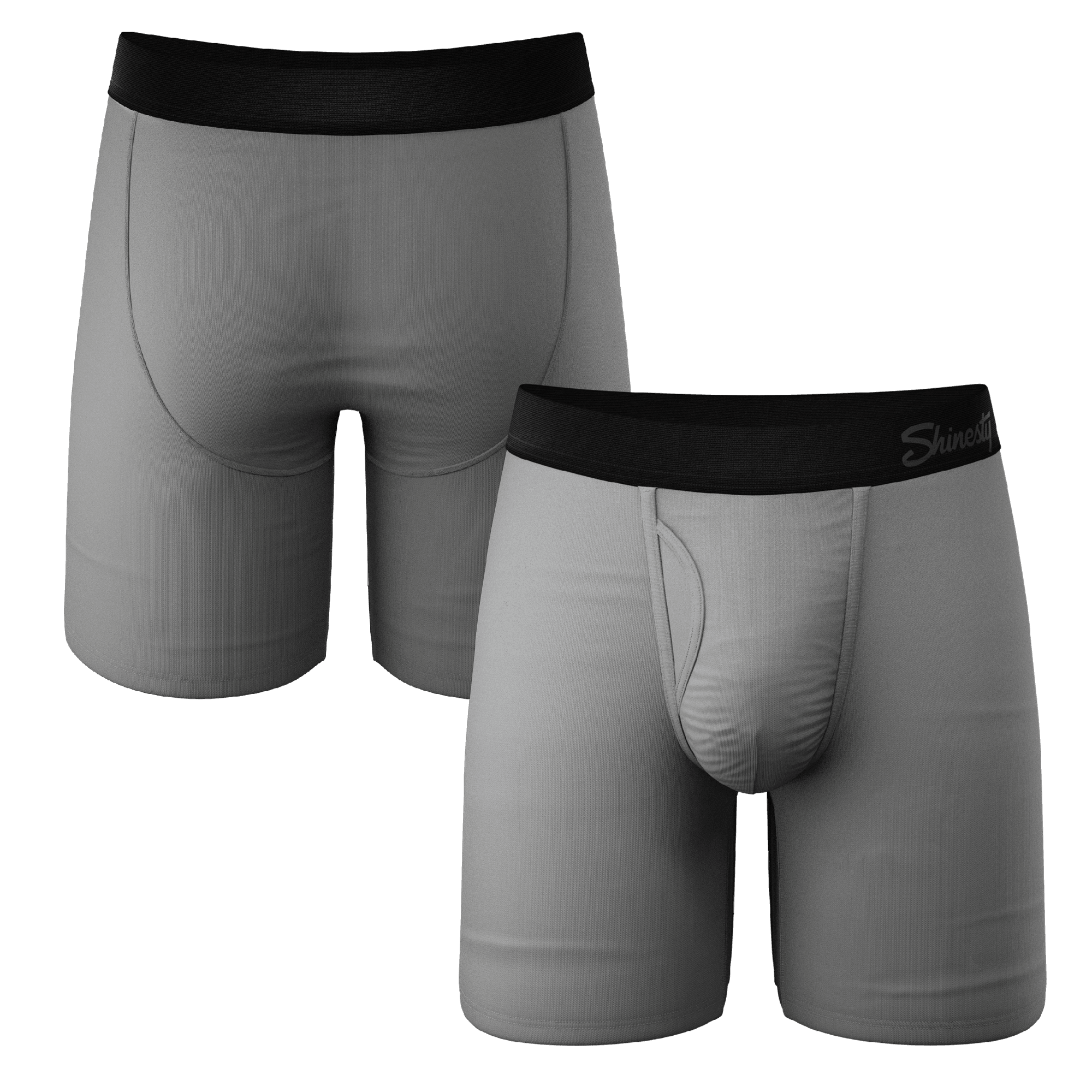 The 50 Shades | Long Leg Grey Ball Hammock® Pouch Underwear With Fly 5 Pack - Shinesty