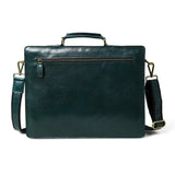Tuscany Italian Leather Briefcase, Green - Classy Leather Bags - Flyclothing LLC