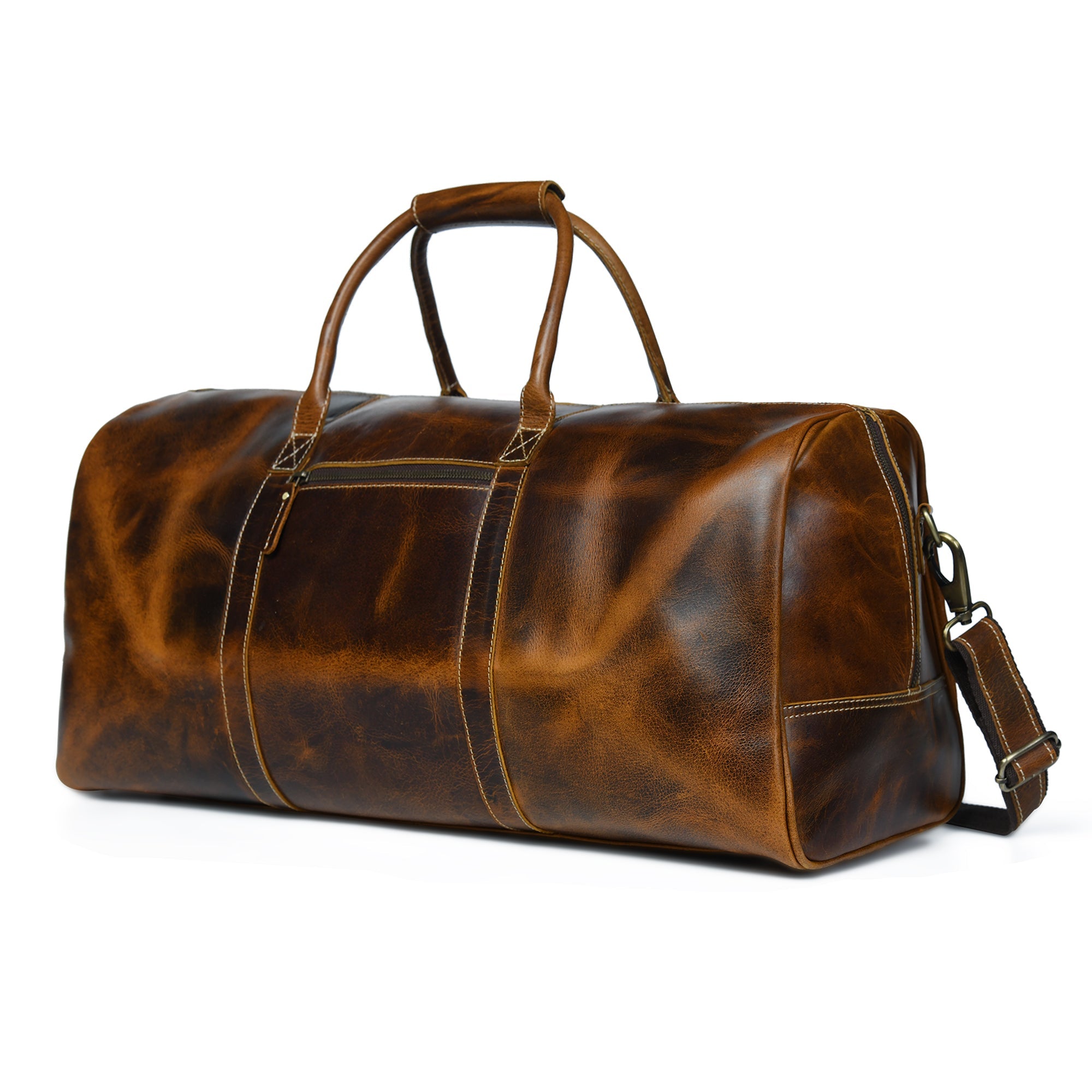 The Buffalo Traveller- Caramel - Classy Leather Bags - Flyclothing LLC