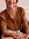 Button Down Long Sleeve Sweater - Trendsi - Flyclothing LLC