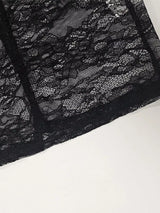 Lace Sheer Mock Neck Long Sleeve Maxi Dress - Trendsi - Flyclothing LLC