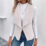 Open Front Fuzzy Vest Coat - Trendsi - Flyclothing LLC