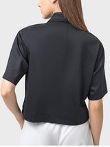 Half Button Short Sleeve Active T-Shirt - Trendsi - Flyclothing LLC