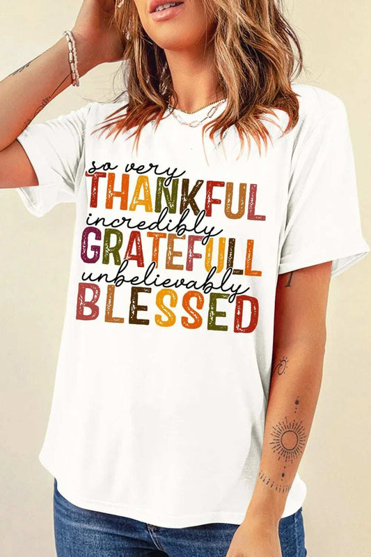 Letter Graphic Round Neck Short Sleeve T-Shirt - Trendsi - Flyclothing LLC