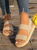 Open Toe Platform Sandals - Trendsi