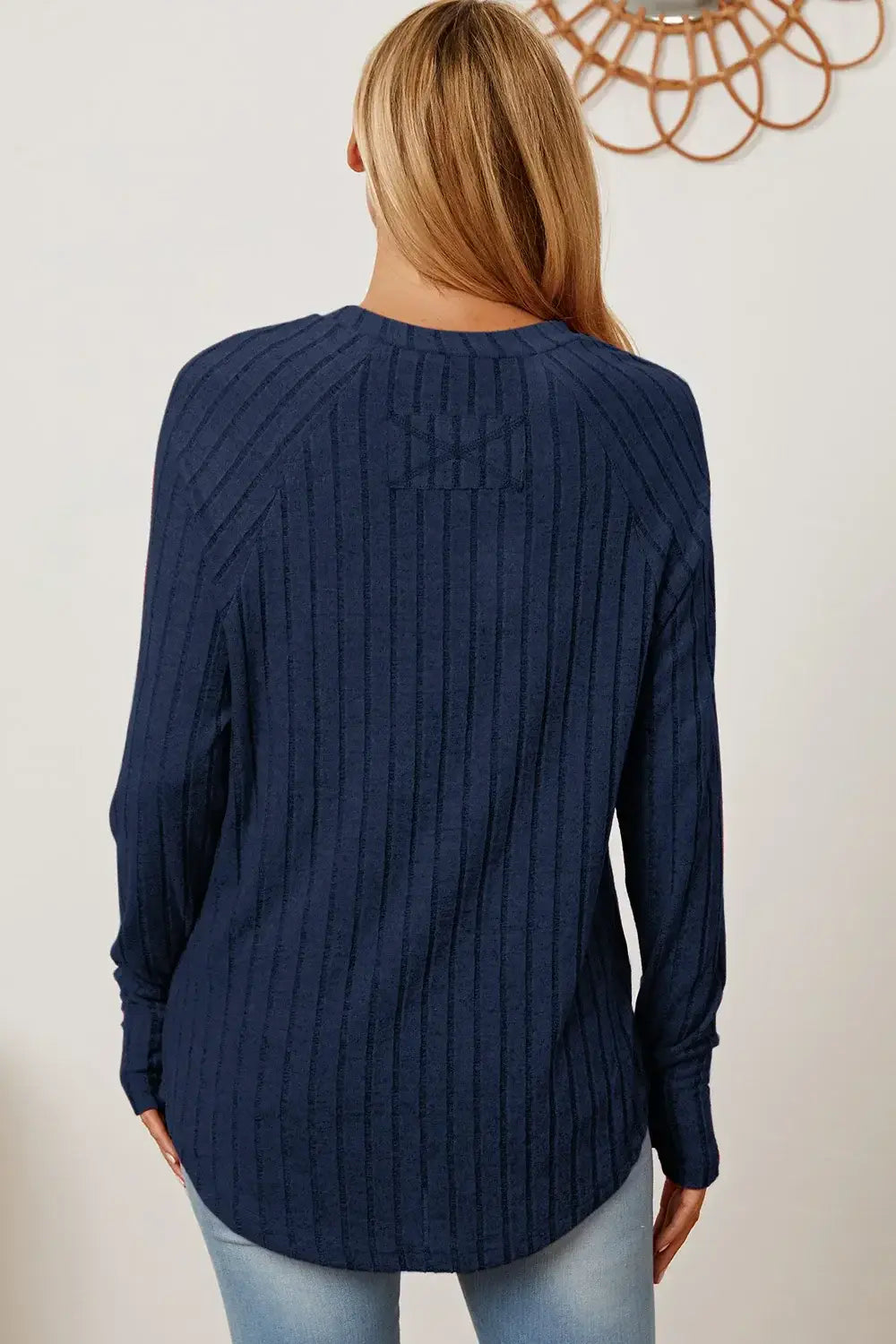 Basic Bae Full Size Ribbed Thumbhole Sleeve T-Shirt - ShopBasicbae - Flyclothing LLC