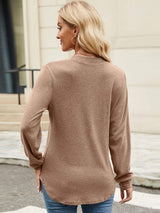 Round Neck Long Sleeve T-Shirt - Trendsi - Flyclothing LLC