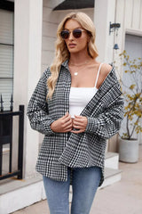 Casual Plaid Long Sleeve Shirt - Trendsi - Flyclothing LLC