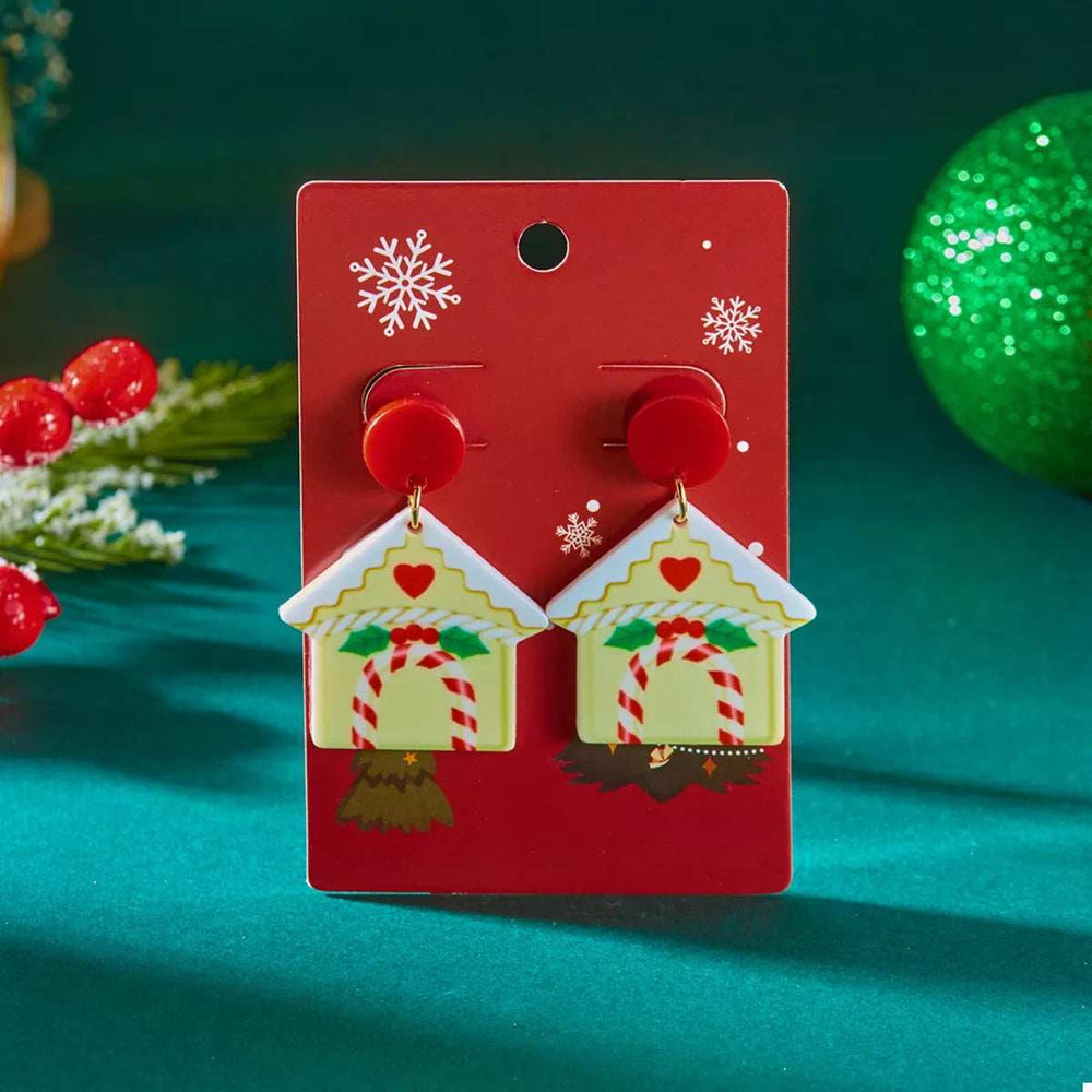 Christmas Acrylic Dangle Earrings - Trendsi - Flyclothing LLC