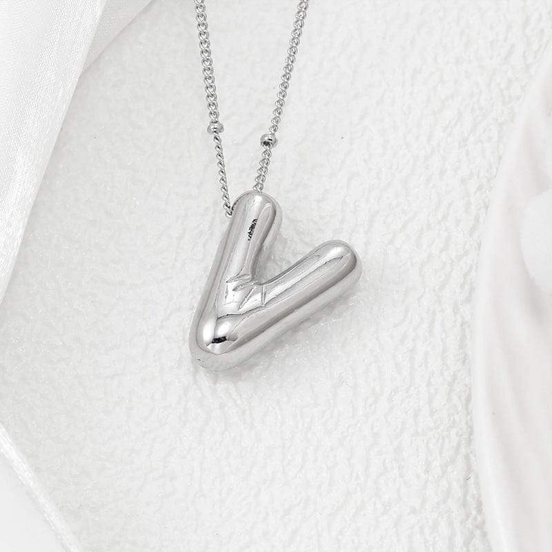 Copper Bubble Letter Pendant Necklace - Trendsi - Flyclothing LLC