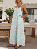 Printed Wide Leg Jumpsuit with Pockets - Trendsi - Flyclothing LLC