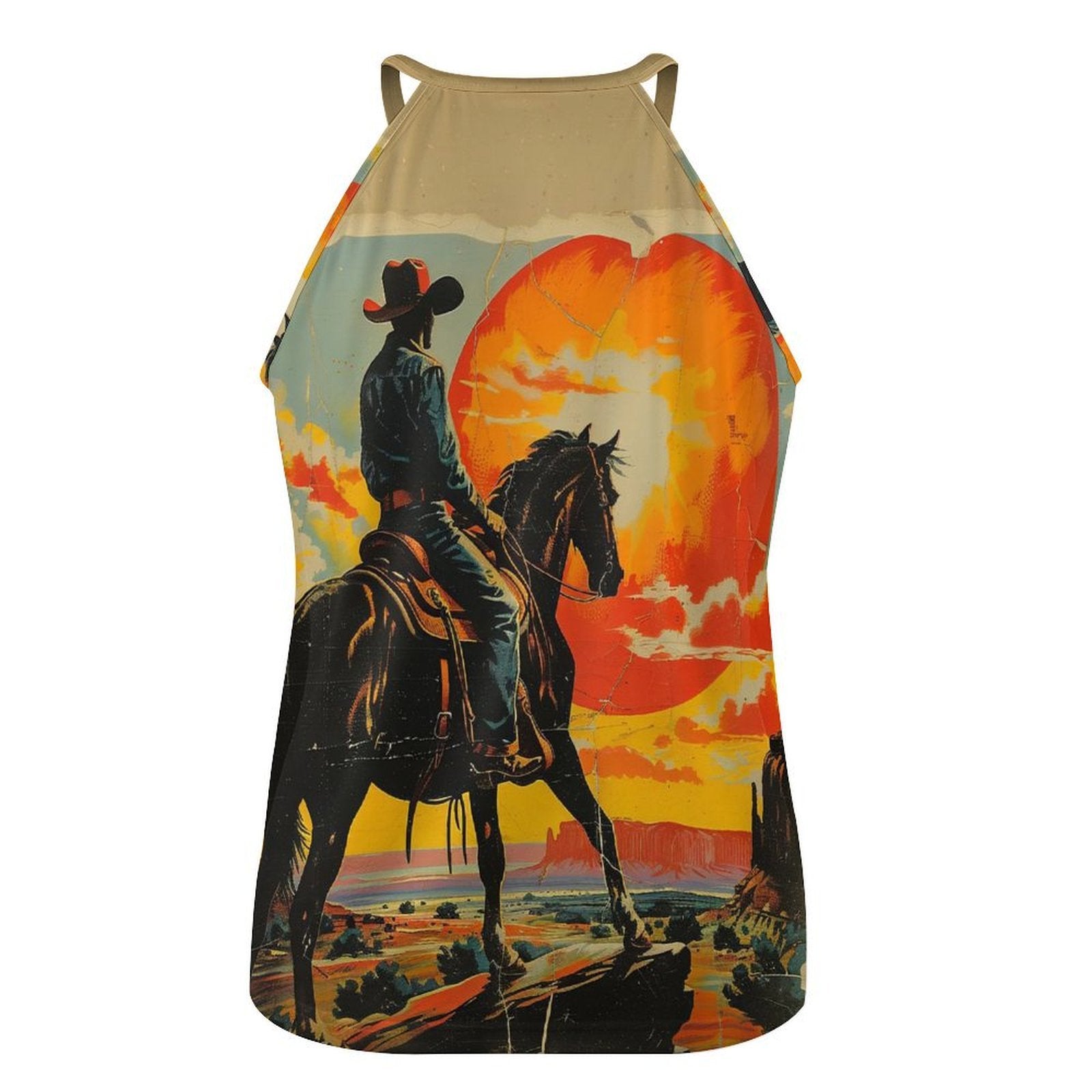 Baha Ranch Sunset Cowboy Tank Top - Baha Ranch Western Wear - Flyclothing LLC
