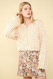 VERY J Shaggy Yarn Knit Zip Up Jacket - Trendsi