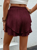 Tied Layered High Waist Shorts - Trendsi - Flyclothing LLC