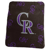 Colorado Rockies Repeating Classic Fleece Throw - Logo Brands - Flyclothing LLC
