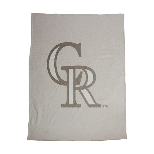 Colorado Rockies Oversized Logo Sublimated Sweatshirt Blanket - Logo Brands - Flyclothing LLC