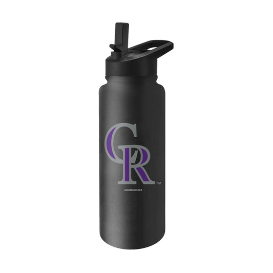 Colorado Rockies Logo Quencher Water Bottle - Logo Brands - Flyclothing LLC