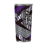 Colorado Rockies 20oz Flex Plastic Wall Stainless - Logo Brands - Flyclothing LLC