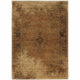 3' X 5' Brown Oriental Power Loom Area Rug - Homeroots - Flyclothing LLC