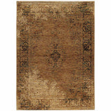 7' X 10' Brown Oriental Power Loom Area Rug - Homeroots - Flyclothing LLC