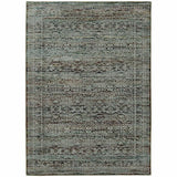 10' X 13' Blue Green Oriental Power Loom Area Rug - Homeroots - Flyclothing LLC