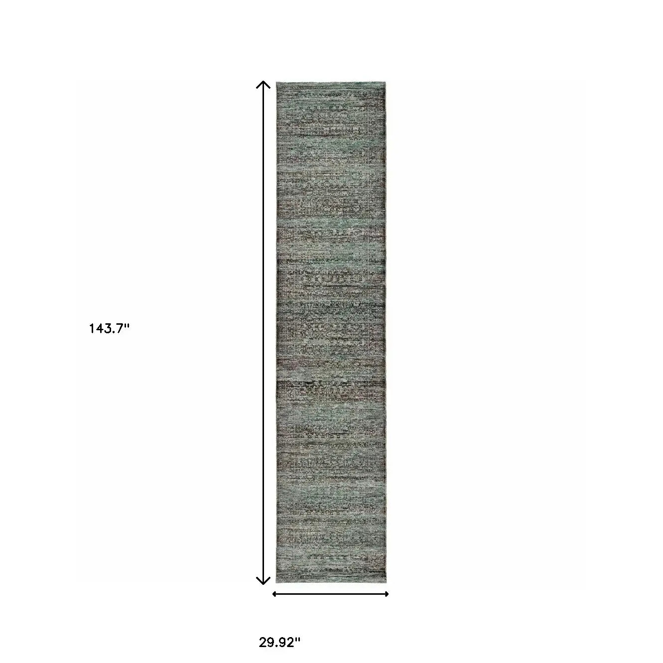 12' Runner Blue and Purple Oriental Power Loom Runner Rug - Homeroots - Flyclothing LLC