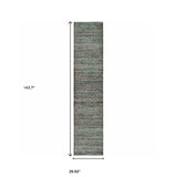 12' Runner Blue and Purple Oriental Power Loom Runner Rug - Homeroots - Flyclothing LLC