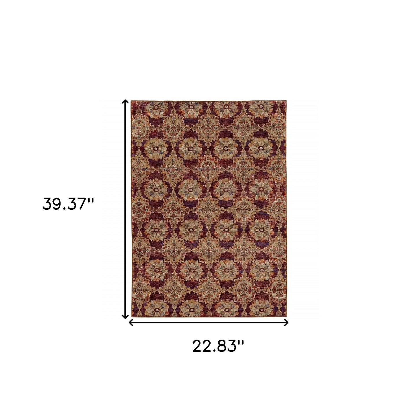 2' X 3' Oriental Power Loom Area Rug - Homeroots - Flyclothing LLC