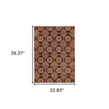 2' X 3' Oriental Power Loom Area Rug
