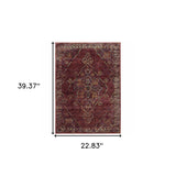 2' X 3' Oriental Power Loom Area Rug - Homeroots