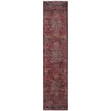 12' Runner Red and Gold Oriental Power Loom Runner Rug - Homeroots