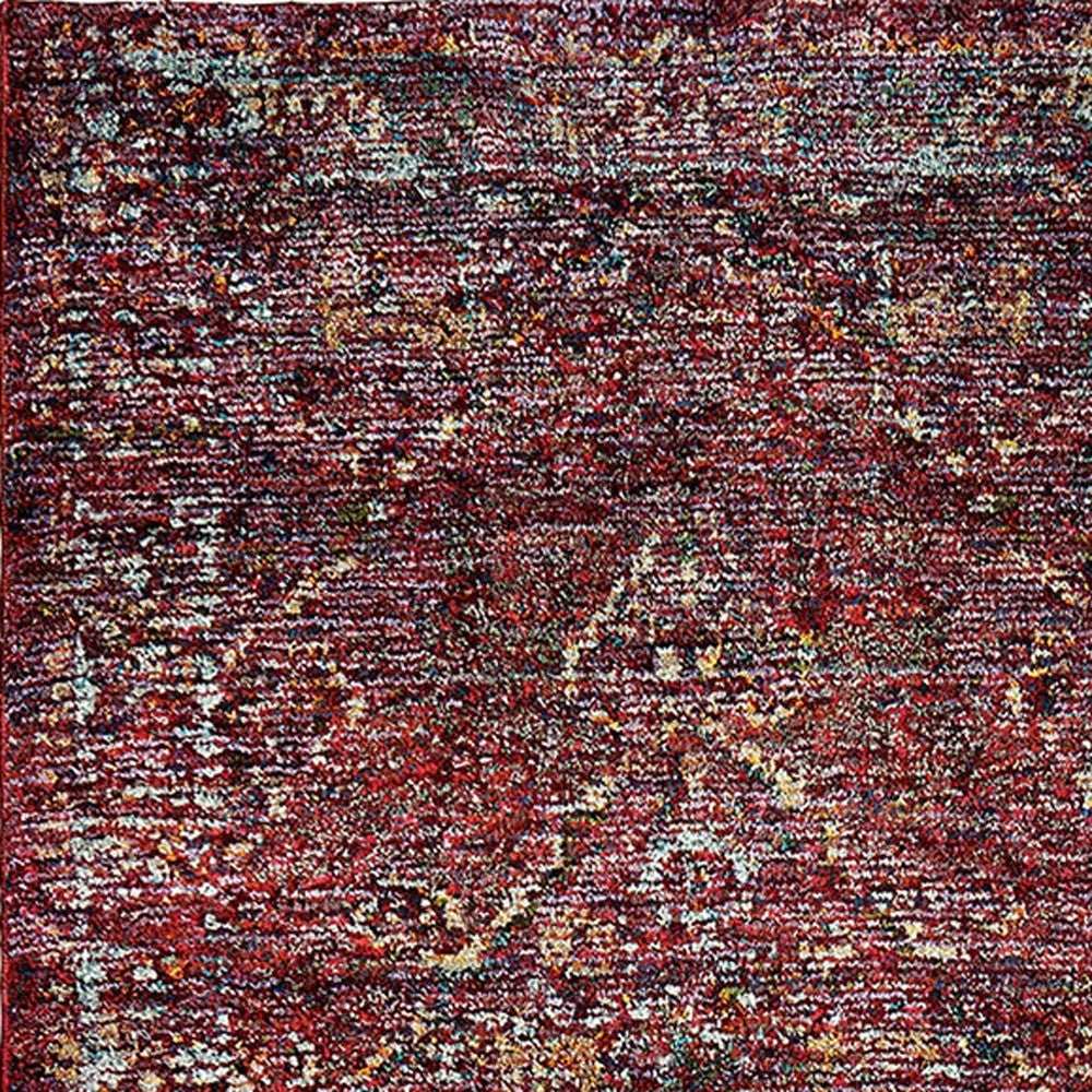 12' Runner Red and Gold Oriental Power Loom Runner Rug - Homeroots - Flyclothing LLC