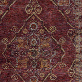 5' X 7' Red and Gold Oriental Power Loom Area Rug - Homeroots - Flyclothing LLC