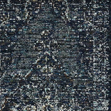 12' Runner Blue and Brown Oriental Power Loom Runner Rug - Homeroots - Flyclothing LLC