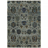 5' X 7' Blue Green Oriental Power Loom Area Rug - Homeroots - Flyclothing LLC