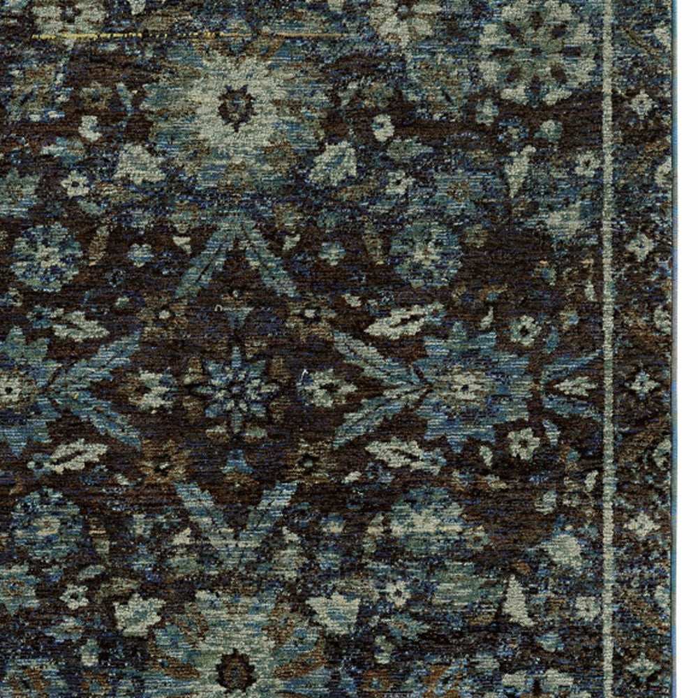 2' X 3' Navy Blue Oriental Power Loom Area Rug - Homeroots - Flyclothing LLC