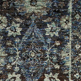 8' Runner Navy Blue Oriental Power Loom Runner Rug - Homeroots - Flyclothing LLC
