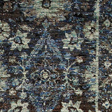 8' Runner Navy Blue Oriental Power Loom Runner Rug - Homeroots - Flyclothing LLC