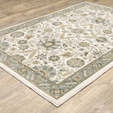10' X 13' Gray and Ivory Oriental Power Loom Area Rug - Homeroots - Flyclothing LLC