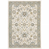 7' X 10' Gray and Ivory Oriental Power Loom Area Rug - Homeroots - Flyclothing LLC