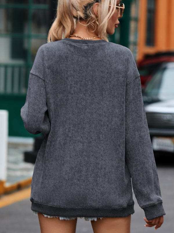 Full Size MERRY CHRISTMAS Round Neck Long Sleeve Sweatshirt - Trendsi - Flyclothing LLC