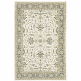 2' X 3' Gray and Ivory Oriental Power Loom Area Rug - Homeroots - Flyclothing LLC