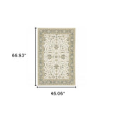 3' X 5' Gray and Ivory Oriental Power Loom Area Rug - Homeroots - Flyclothing LLC