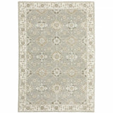 2' X 3' Gray and Ivory Oriental Power Loom Area Rug - Homeroots - Flyclothing LLC